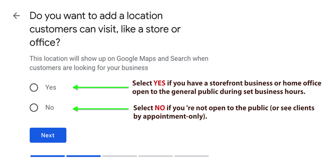 Step 4 - Google My Business Location