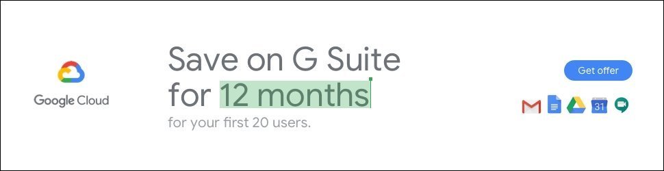 gsuite promo code