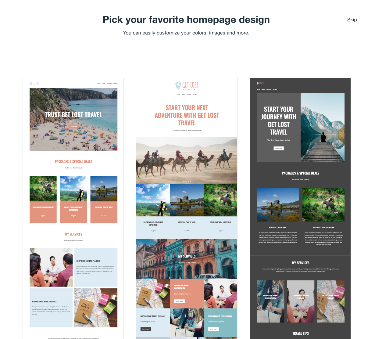 Wix Tutorial - Homepage Design Options